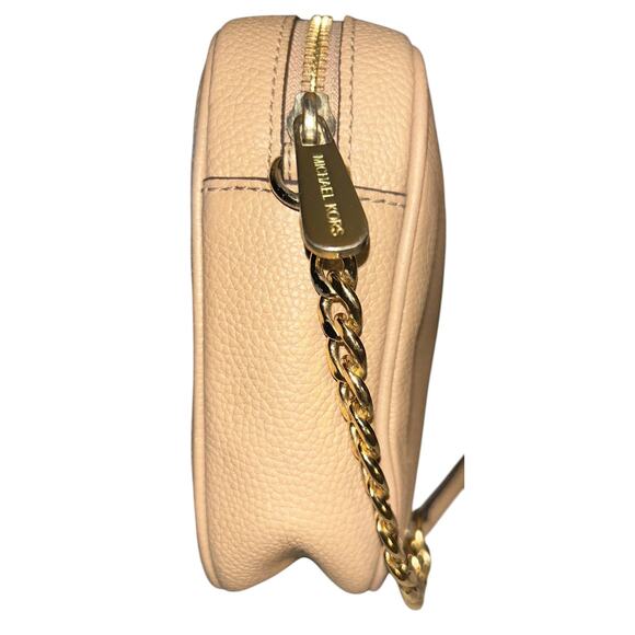 Michael Kors Fulton Large Leather Gold Crossbody Bag 38S8XFTC3L - Picture 3 of 9